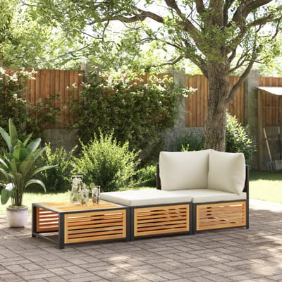 vidaXL - Tuintafel - met - kruk - massief - acaciahout