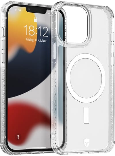 Force Case, Schokbestendige MagSafe Hoes Geschikt voor Apple iPhone 13 Pro Max met Luchtkussen, Transparant