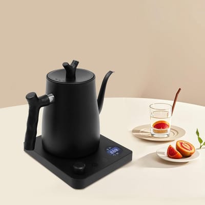 Waterkoker Zwanenhals - Thee Waterkoker - Koffie Thee Zetten - Instelbare Temperatuur - 1 Liter - Zwart