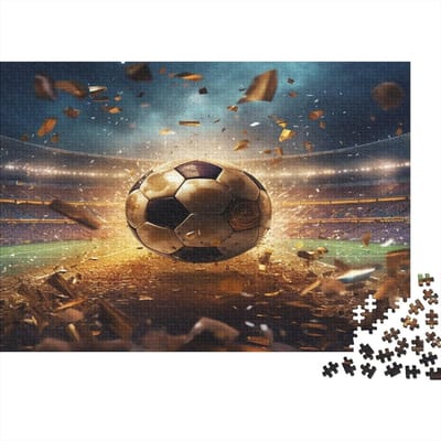 Voetbal Puzzel - Legpuzzel Foto - Ontspanning Thuis - Gepersonaliseerd Ontwerp - 75 x 50 cm - Stijl
