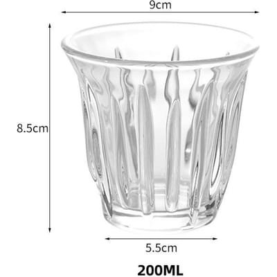 90/130/160/200ML Transparant Glazen Koffiekopje Hittebestendig Bruiloftsfeest Cocktail Bierglas Ontbijt Melk Cappuccino latté Glazen Kop white