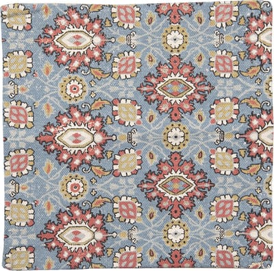 Clayre & Eef Kussenhoes 50x50 cm Blauw Rood Katoen