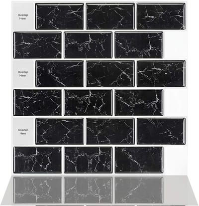 JHUBERS- Tegelstickers 5 Vellen Vinyl - Zelfklevende Wandtegel Transfers - Peel en Stick - Decor voor Keuken/Badkamer - Eenvoudig aan te brengen - Geschikt voor Glad Oppervlak - Muursticker