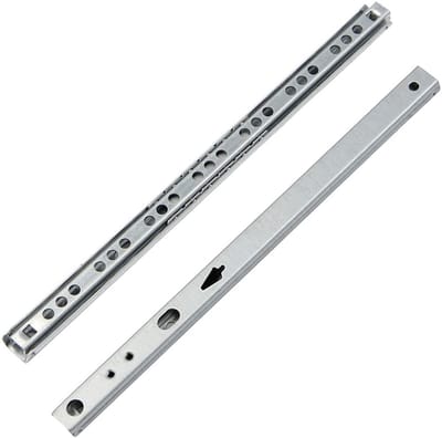Virtubuy - Drawer Slide - Metalen Ladegeleiders - Ball Bearings - 246mm - Glijders voor Meubels - Ideaal voor Meubelrenovatie - Zilver