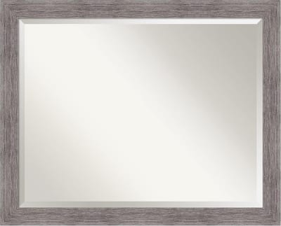 Badkamerspiegel Wandspiegel - Smal Frame - Badkamer Decoratie - Afgeschuinde Rand - 80 x 65 cm - Grijs