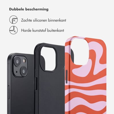 Selencia Hoesje - Geschikt voor Apple iPhone 13 - Backcover - Dream Swirl Pink