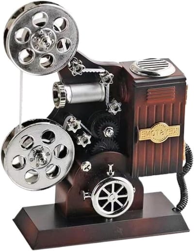 Muziekdoos Uurwerk - Decoratieve Doos - Herinneringen Bewaren - Film Projector Stijl - 16x20.5cm - A