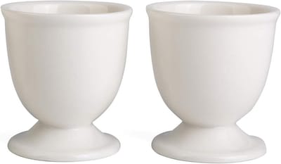 Keramische eierbekers - Set van 2 - Ontbijt serveren - Geschikt voor elke maat - 2 stuks - Wit