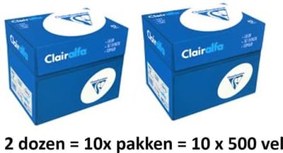 Clairefontaine Clairalfa - Kopieerpapier - A4 - 80g - Wit - 10 x 500 vel