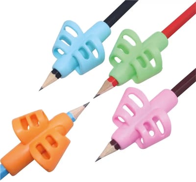 Vingergrip Schrijfhulp Potloodgrip - Oranje | Geschikt voor Potlood en Pen | Voor Kinderen | Schrijfhulpje | Pencil Grip | Schrijfhulpmiddelen | Verdikker | Pengrip | Pengreep | Penverdikker | Basisschool | Kleuterschool