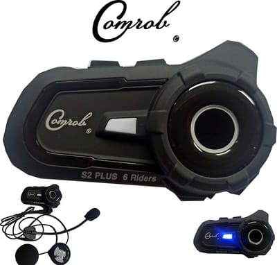 1 stuk S2 plus Motor intercom systeem Bluetooth 5.1 800-1000 meter FM radio, GPS, Smartphone 6 rijders in een groepsgesprek mogelijk
