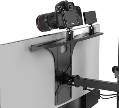 Monitorplank voor DSLR-camera's en webcams - Bureaucameramontage met VESA-bevestiging