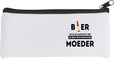 Akyol - bier, nu ik je aandacht heb je bent een geweldige moeder Etui - Mama - de beste moeder - moeder cadeautjes - moederdag - verjaardagscadeau - verjaardag - cadeau - geschenk - kado - gift - moeder artikelen - 20 bij 9 cm