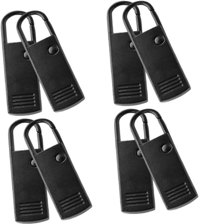 Ritstrekkers Set - Ritsvervangers - Kleding Reparatie - Voor Dunne Gaten - 8 Stuks - Zwart