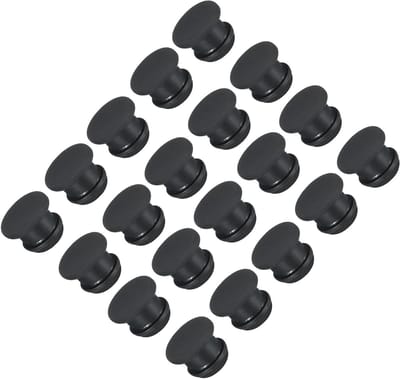 Set van 20 Waterdichte Siliconen Rubber Stoppen 10mm - Afsluitdoppen voor Flessen, Laboratoria en Pijpleidingen, Zwart