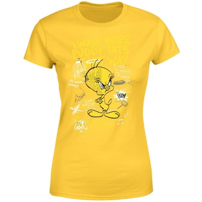 Looney Tunes Tweety Dames T-shirt - Geel - M