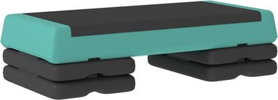 SPORTNOW Aerobic oefening stepper-PE-77L x 36B x 20,5H cm-Groen