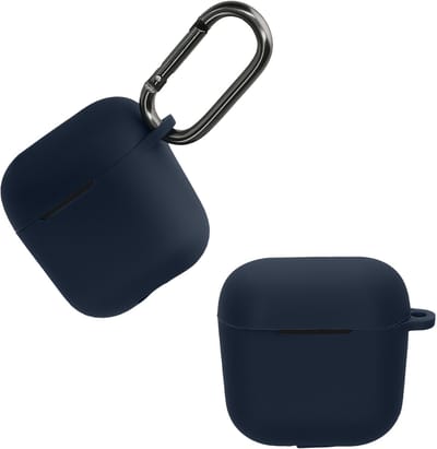 kwmobile Hoes geschikt voor Sennheiser ACCENTUM Open - Siliconen cover voor oordopjes in donkerblauw