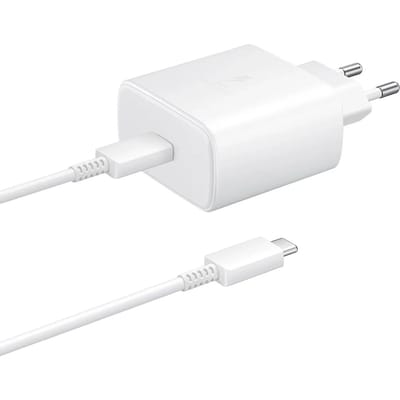 Chargeur Mural Samsung EP-TA845EWE 45W avec Câble USB-C de 1,8 m - Blanc