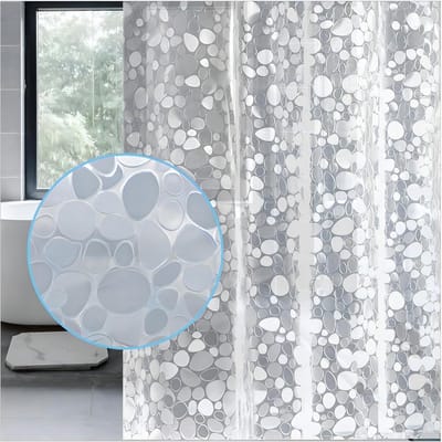 Famanu – Douchegordijn P 120 x 200 cm – anti-schimmel met verzwaarde zoom + 3 magneten + 8 haken