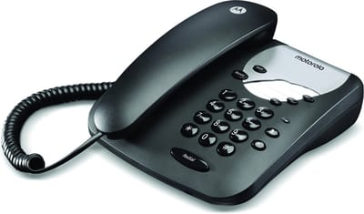 Telefoon met 13 geheugens - wandmontage mogelijk - zwart - CT1