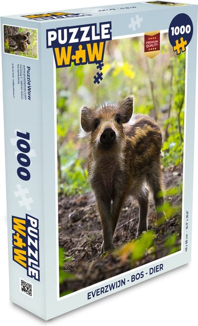 Puzzel Everzwijn - Bos - Dier - Legpuzzel - Puzzel 1000 stukjes volwassenen