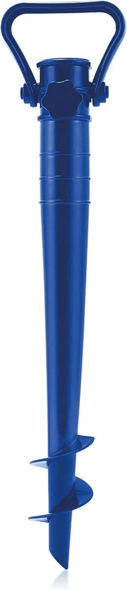 Parasolhouder Strand - Grondboor Paraplu - Bescherming tegen zon - Robuust ABS plastic - 370 mm lengte - Blauw