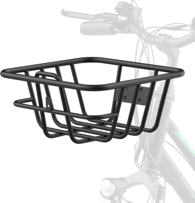 stuurmand, opvouwbare fietsmand, achterwielmand, schooltas，Geschikt voor modellen met een voorvork met vier bevestigingsgaten, inclusief schroeven