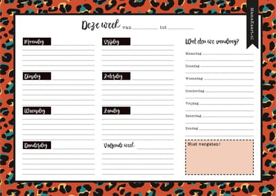 Weekplanner - MamaKaart.nl