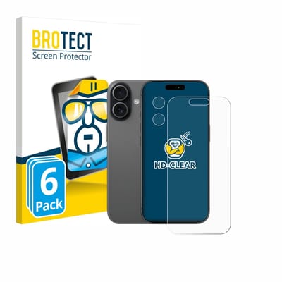 BROTECT - Screenprotector voor Apple iPhone 17 (Voor+Camera) - Folie Beschermfolie transparant 6 Stuks
