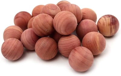 Allecta - Natuurlijke Ceder Ballen voor Kledingkasten - Aromatische Houten Luchtverfrisser - Anti Mot Deodorant - 20 Stuks