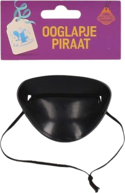 Ooglapje Piraat - Zwart - One Size - Feestaccessoires - Feest - Party - Feestje - Carnaval - Halloween