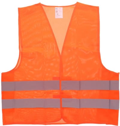 Veiligheidshesjes reflecterend - Oranje / Zilver - Polyester - Maat XL - Set van 2 - Veiligheidshesje - Auto - Autopech - Veiligheid - Veiligheidsvest