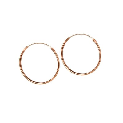 Rosé Goud Plated Hoops 25MM 1,2MM