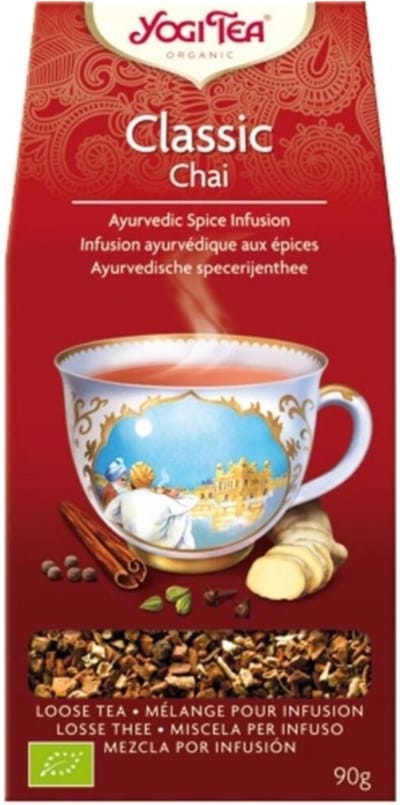 Yogi Tea Classic Chai 90g Bio - Biologische Losse Thee met Kaneel, Kardemom en Gember voor Een Authentieke Kruidige Chai-ervaring