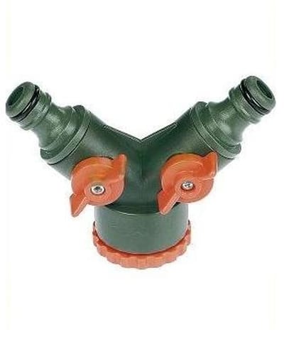 RAMP Serie - Tweevoudige Kraanverdeler - 1" Met Reductie - Twee Onafhankelijke Kleppen