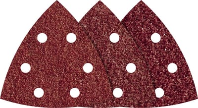wolfcraft - Delta Schuurbladen - 25 delige set - Korrel 60 / 80 / 120 - voor Deltaschuurmachine - 1865100