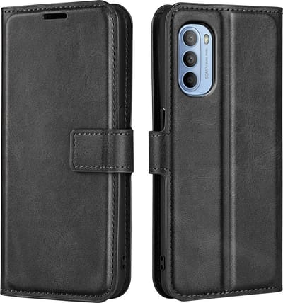 Coverup Hoesje - Geschikt voor Motorola Moto G31 / G41 Hoesje - Coverup Deluxe Book Case - Zwart