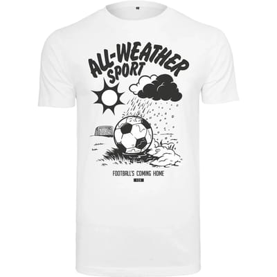 Merchcode - Footballs Coming Home All Weather Sports Heren Tshirt - M - Wit