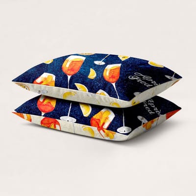 HappyBed Kussenslopen Aperol Spritz 60x70 cm - Kussensloop set 2 stuks - 100% Microvezel - Ultieme slaapcomfort