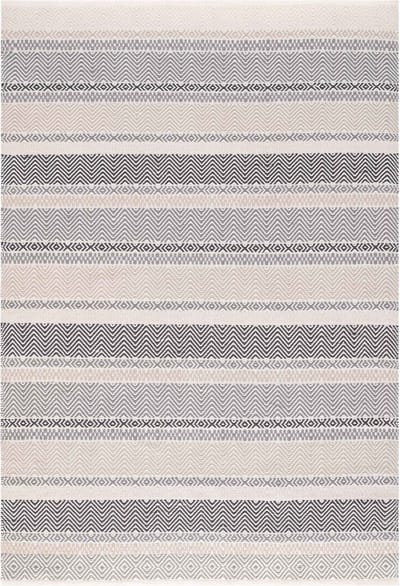 Easy Living - Easy Living Boardwalk Grey Multi Vloerkleed - 200x290  - Rechthoek - Buiten,Laagpolig Tapijt - Modern - Beige, Grijs, Zwart