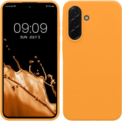 kwmobile telefoonhoesje geschikt voor Samsung Galaxy A37 5G - Hoesje met siliconen coating - Smartphone case in fruitig oranje