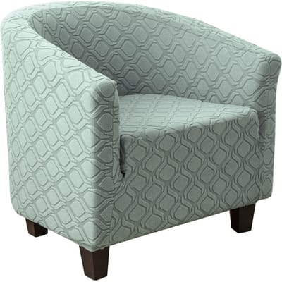 Kleine Ronde Jacquard Volledig Inclusieve Bankhoes Club Casual Eendelig Elastische Bankhoes 43.5*41 cm gray