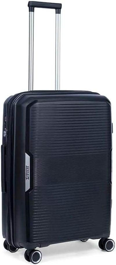 SnelShoppen - Swinger Medium Koffer 67 cm met Expander - Sterke Lichtgewicht Trolley 75 ltr (Zwart, 67 cm) voor Reizen, Vakantie en Meer