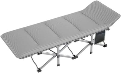 Opvouwbaar campingbed - Draagbaar bed - Kamperen en reizen - Verstelbaar comfort - Klein formaat - Eén kleur