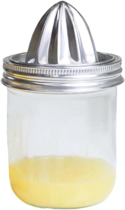 Roestvrijstalen Citruspers - Handpers Sap - Vruchtensap Maken - Draagbaar Glazen Houder - 144 x 11 cm - Zilver