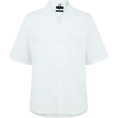 Ted Baker Heren Geometrisch Overhemd (Wit)