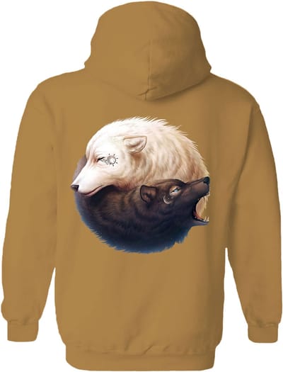 Wolven Yin And Yang Wolves The Coloured House Hoodie S