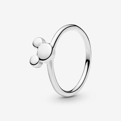 Lr Zirkonia Drievoudige Cirkel Micky Mouse Hoofd Pan 925 Sterling Zilveren Ring Voor Dames Sieraden Bruiloft Verloving Meisje Cadeau 6 white