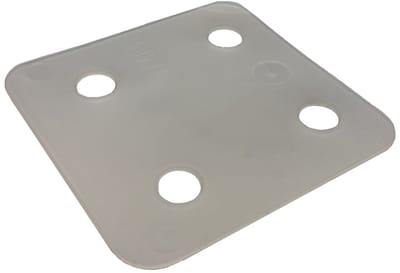 Gb Drukplaat zonder sleuf transparant 1 x 70 x 70mm KS 34701